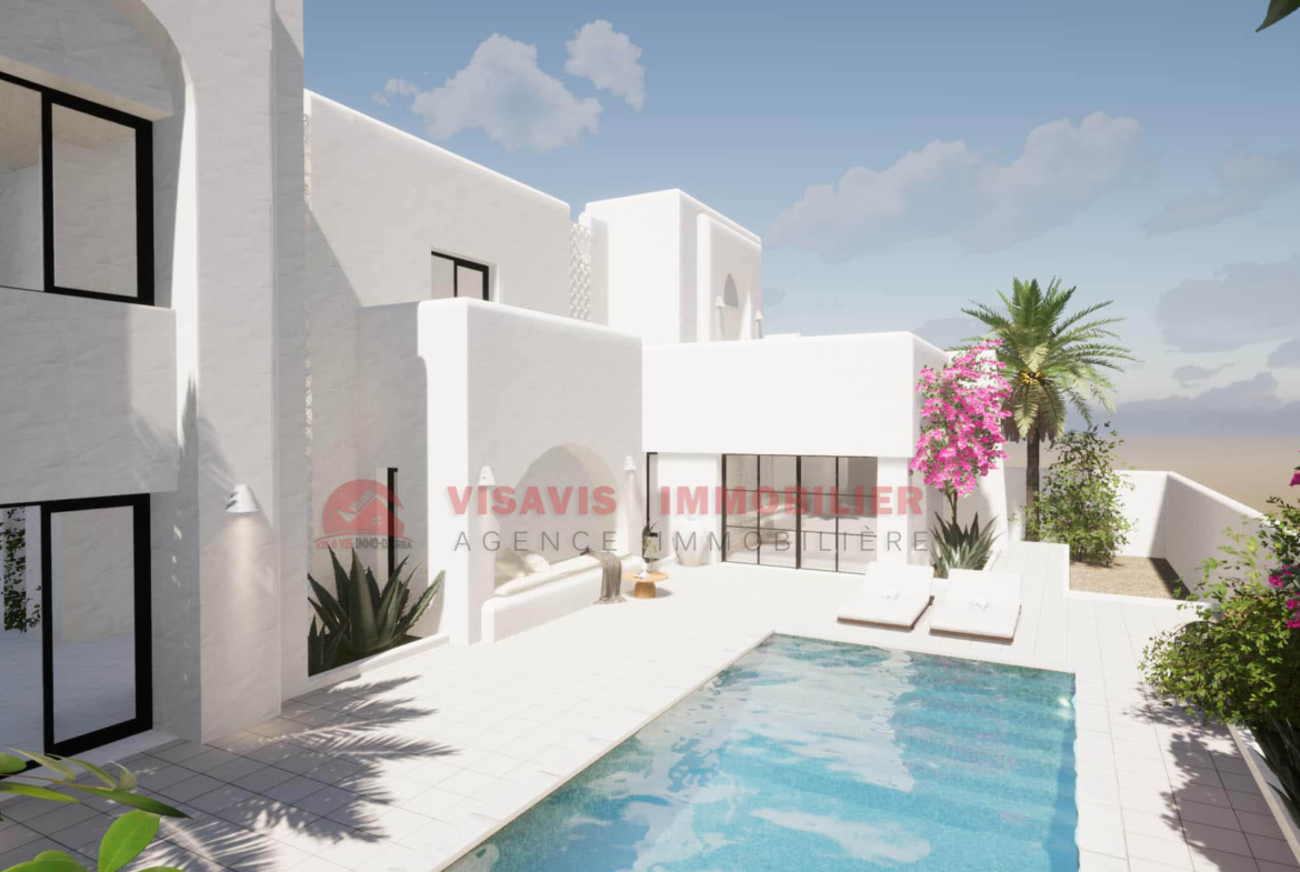 à VENDRE CONSTRUCTION CLÉ EN MAIN VILLA AVEC PISCINE à DJERBA